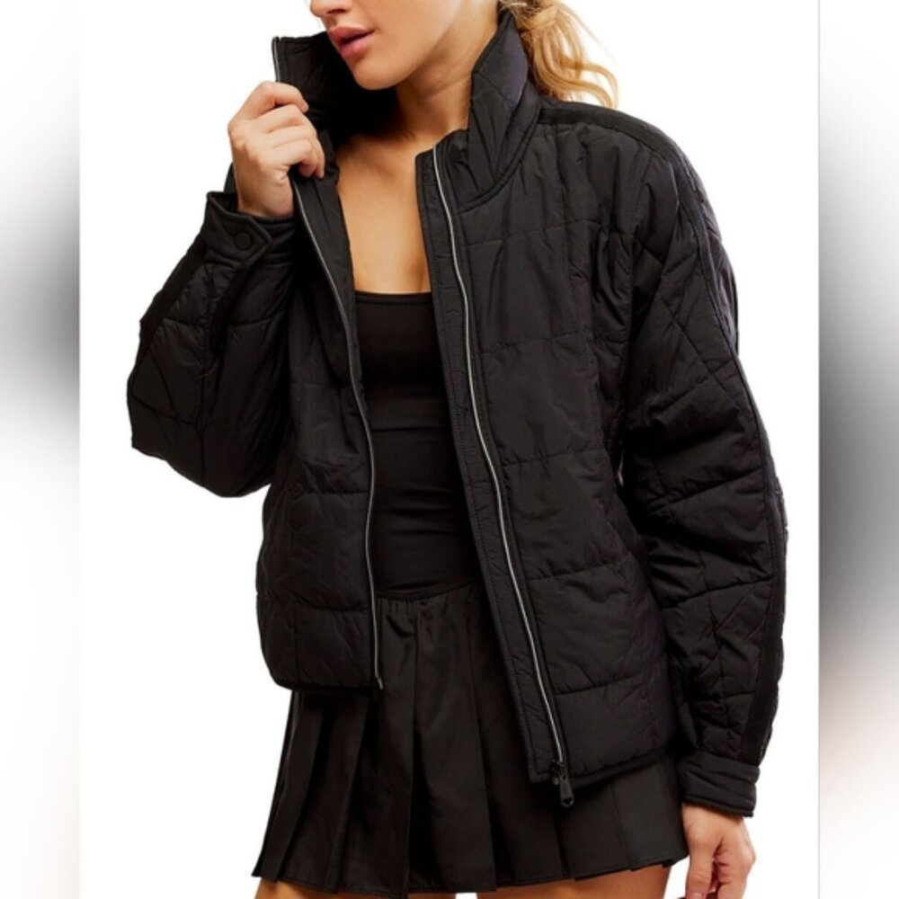 NWT FP MVMT x HATCH PIPPA PACKABLE PUFFER Black SZ S
